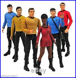 6 x Star Trek Klassic Figuren Kirk, Spock, Uhura. TOS original Klassik Crew