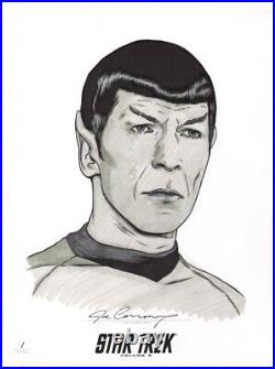 A Joe Corroney Signed Original Star Trek Art Sketch Mr. Spock IDW Black Label