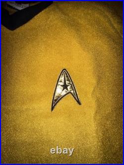 ANOVOS Star Trek 50th Anniversary Velour Tunic Command Gold Sz L NEW in Box ANOVOS Star Trek 50th Anniversary Velour Tunic Command Gold Sz L NEW in Box