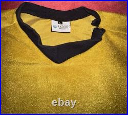 ANOVOS Star Trek 50th Anniversary Velour Tunic Command Gold Sz L NEW in Box ANOVOS Star Trek 50th Anniversary Velour Tunic Command Gold Sz L NEW in Box