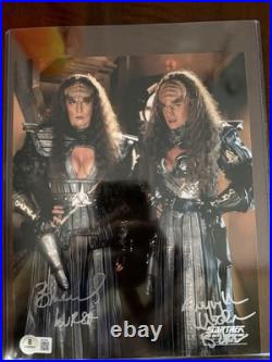 Barbara March Gwynyth Walsh Rare Dual Signed Autographed Star Trek Beckett COA