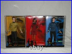 Barbie Star Trek 50th Anniversary Black Label Set -Kirk, Uhura, & Spock- NRFB