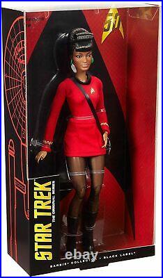 Barbie Star Trek 50th Anniversary Black Label Set -Kirk, Uhura, & Spock- NRFB