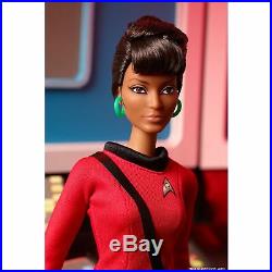 Barbie Star Trek 50th Anniversary Mr Spock LT UHURA Captain Kirk 3 DOLLS DVG82