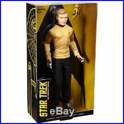 Barbie Star Trek 50th Anniversary Mr Spock LT UHURA Captain Kirk 3 DOLLS DVG82