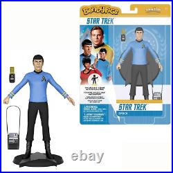 BendyFigs STAR TREK Figure Spock, McCoy, Uhura, Kirk Set Of 4 Figure NEW