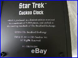 Bradford Exchange Star Trek Cockoo Clock Limited Edition Original Crew Sounds