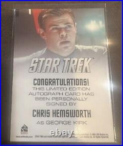 CHRIS HEMSWORTH 2009 Star Trek Autograph Card THOR AVENGERS