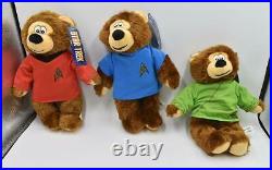 Captain Kirk Scotty Spock Dr. McCoy Star Trek 2013 Toy Factory Teddy Bears