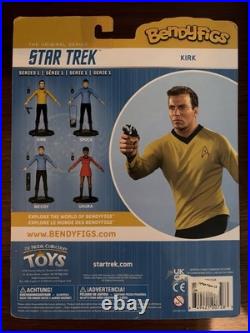 Captain Kirk Star Trek Action Figure Bendyfigs Autographed