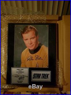 Captain Kirk, Star Trek, Signed (COA) Limited Edition Plaque