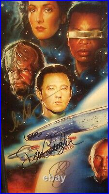 Cast Autographed Poster Star Trek TNG Tv Series 11x17 + COA