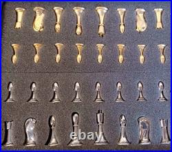 Chess STAR TREK Black Friday Sale Franklin mint Gold & Silver 3D Chess Set board