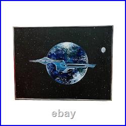Custom Original Star Trek Oil Painting NCC-2546 Starship Stardate 1994 18x24
