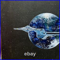 Custom Original Star Trek Oil Painting NCC-2546 Starship Stardate 1994 18x24