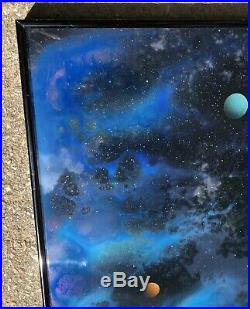 DAVE ARCHER SIGNED REVERSE GLASS Painting Gentle Nebula 1984 STAR TREK ART
