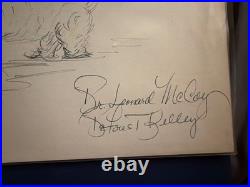 DeForest Kelley Original Dog Sketch Signed Leonard McCoy Star Trek