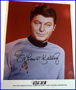 DeForest Kelley Signed 8x10 Photo Dr. Leonard Bones McCoy Star Trek 1991