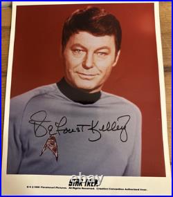 DeForest Kelley Signed 8x10 Photo Dr. Leonard Bones McCoy Star Trek 1991