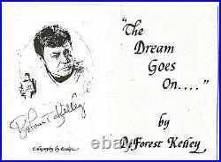 DeForest Kelley Signed Poem The Dream Goes On Chapbook/Leonard McCoy/Star Trek