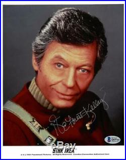 DeForest Kelley Signed Star Trek Authentic Autographed 8x10 Photo BECKETT#Q65764