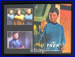 Deforest Kelly, Dr'Bones' McCoy Star Trek Actor, Hand Signed Framed Cover & COA
