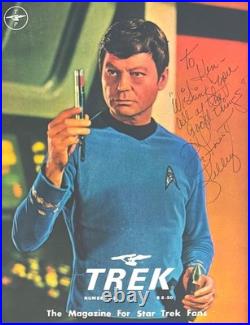 Deforest Kelly, Dr'Bones' McCoy Star Trek Actor, Hand Signed Framed Cover & COA