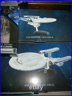 Eaglemoss Star Trek XL Enterprise collection Original, A, B, C & D 5 models