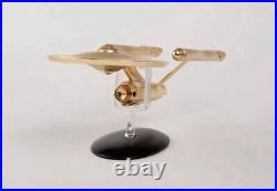 Eaglemoss Star Trek XL TOS ENTERPRISE 18K GOLD NEW