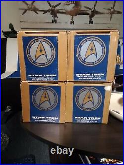 Four Star Trek Generations 1994 Pfaltzgraff Bone China Coffee Mugs Original Box
