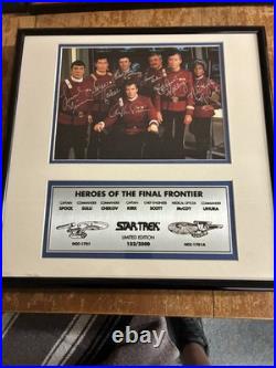 Framed Limited Edition Star Trek Original Cast (7) Signed Autograph Photo Plaque