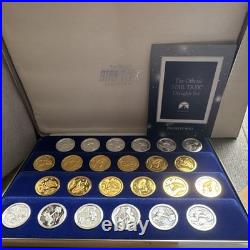 Franklin Mint Plated Gold & Silver Star Trek Checkers Set Draughts cert
