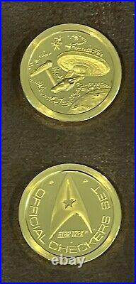 Franklin Mint Star Trek 25th Anniversary Commemorative Checker Set MISSING 1 Pc