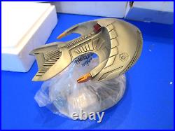 Franklin Mint Star Trek Ferengi Marauder Starship Pewter model in original box