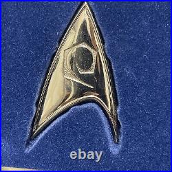 Franklin Mint Star Trek Insignia Badges. 925 Silver/24k Gold Super Rare Set #2