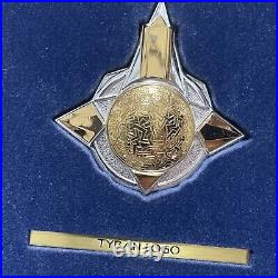 Franklin Mint Star Trek Insignia Badges. 925 Silver/24k Gold Super Rare Set #2