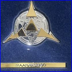 Franklin Mint Star Trek Insignia Badges. 925 Silver/24k Gold Super Rare Set #2