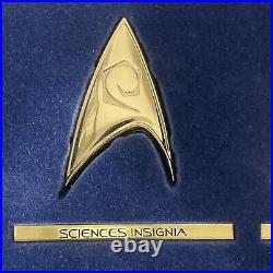 Franklin Mint Star Trek Insignia Badges. 925 Silver/24k Gold Super Rare Set #2