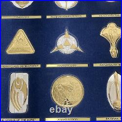 Franklin Mint Star Trek Insignia Badges. 925 Silver/24k Gold Super Rare Set #2