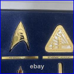 Franklin Mint Star Trek Insignia Badges. 925 Silver/24k Gold Super Rare Set #2