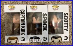 Funko POP! TV Star Trek The Original Series Lot Set Captain Kirk Spock Scotty