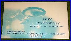 GENE RODDENBERRY Star Trek BUSINESS CARD USS Enterprise 1985 ORIGINAL MINT slab