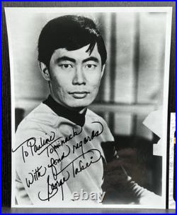 GEORGE TAKEI SIGNED PHOTO JSA COA Autograph ORIGINAL STAR TREK HIKARU SULU