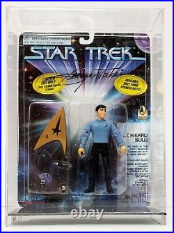GEORGE TAKEI Signed Autographed STAR TREK Action Figure Toy BECKETT BAS #Q93291