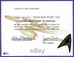 Gene Roddenberry Star Trek Flight Deck Certificate Signed Autograph Beckett Bas