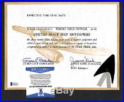 Gene Roddenberry Star Trek Flight Deck Certificate Signed Autograph Beckett Bas