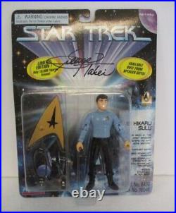 George Takei Signed Star Trek Spencer Gifts Limited Lt. Sulu Action Figure, 1996