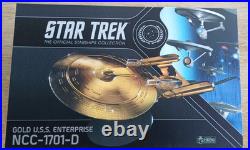 Gold U. S. S. Enterprise NCC-1701-D Ship XL EDITION (Eaglemoss / Star Trek)