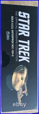 Gold U. S. S. Enterprise NCC-1701-D Ship XL EDITION (Eaglemoss / Star Trek)