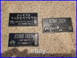 ICONS STAR TREK Klingon Disruptor Battle Cruiser ORIGINAL PLAQUE Collection SET
